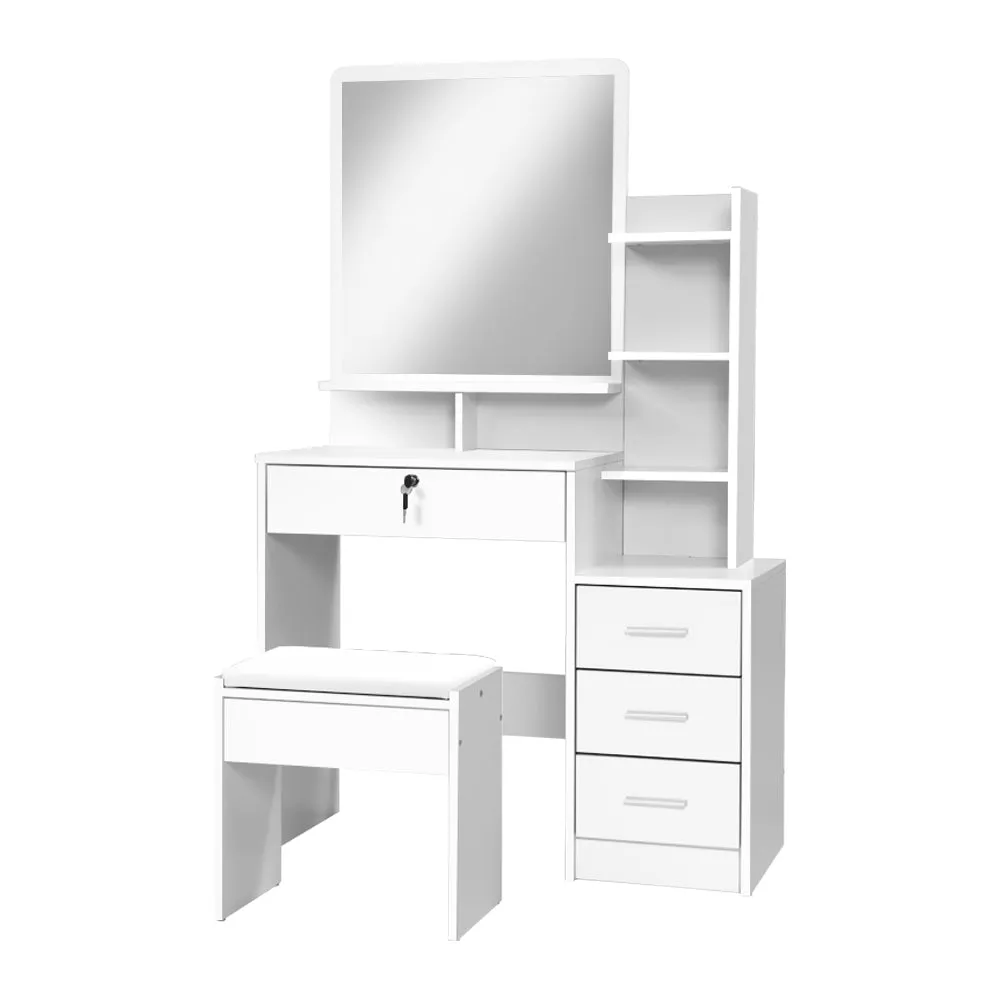 Dressing Table Mirror Stool Jewellery Cabinet Makeup Organiser Drawer Desk