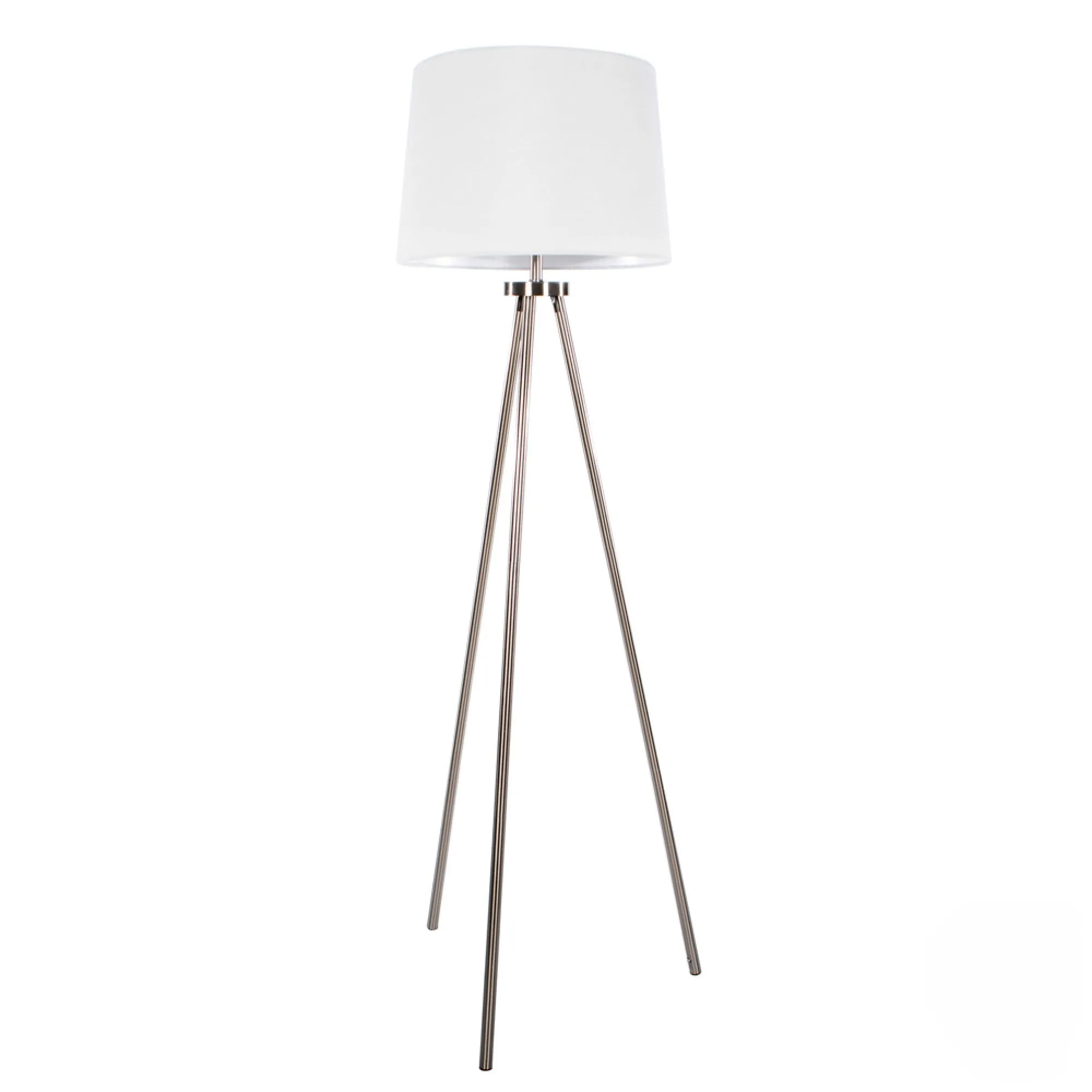 Ellie Tripod Floor Lamp Satin Silver