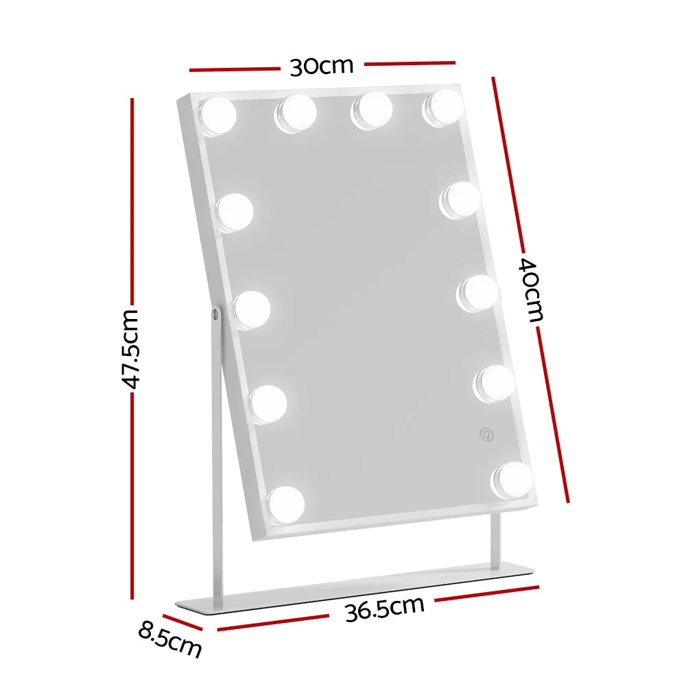 Embellir Bluetooth LED Makeup Mirror Mirrors Lighted Vanity Hollywood 30X40CM