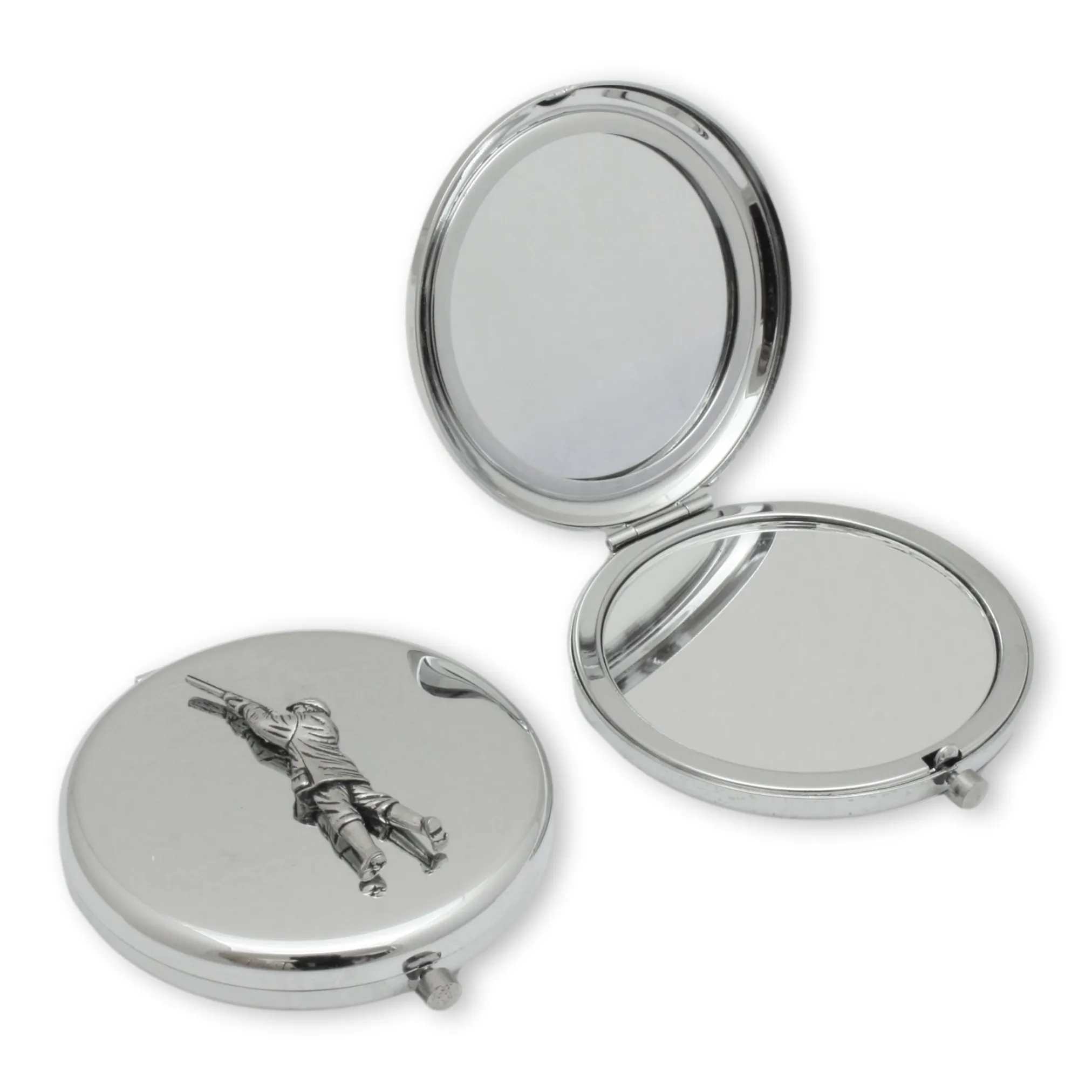 Engraved Game Shooter Designed Compact Pocket Mirror