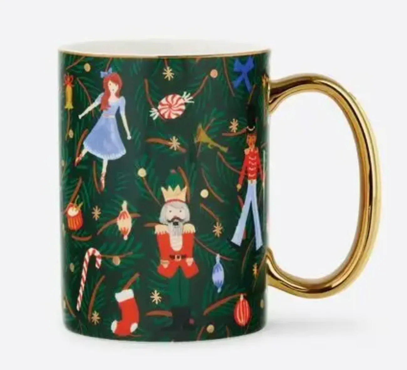 Evergreen Nutcracker Porcelain Mug