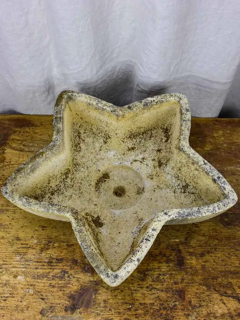Five Mid century star shaped garden planters