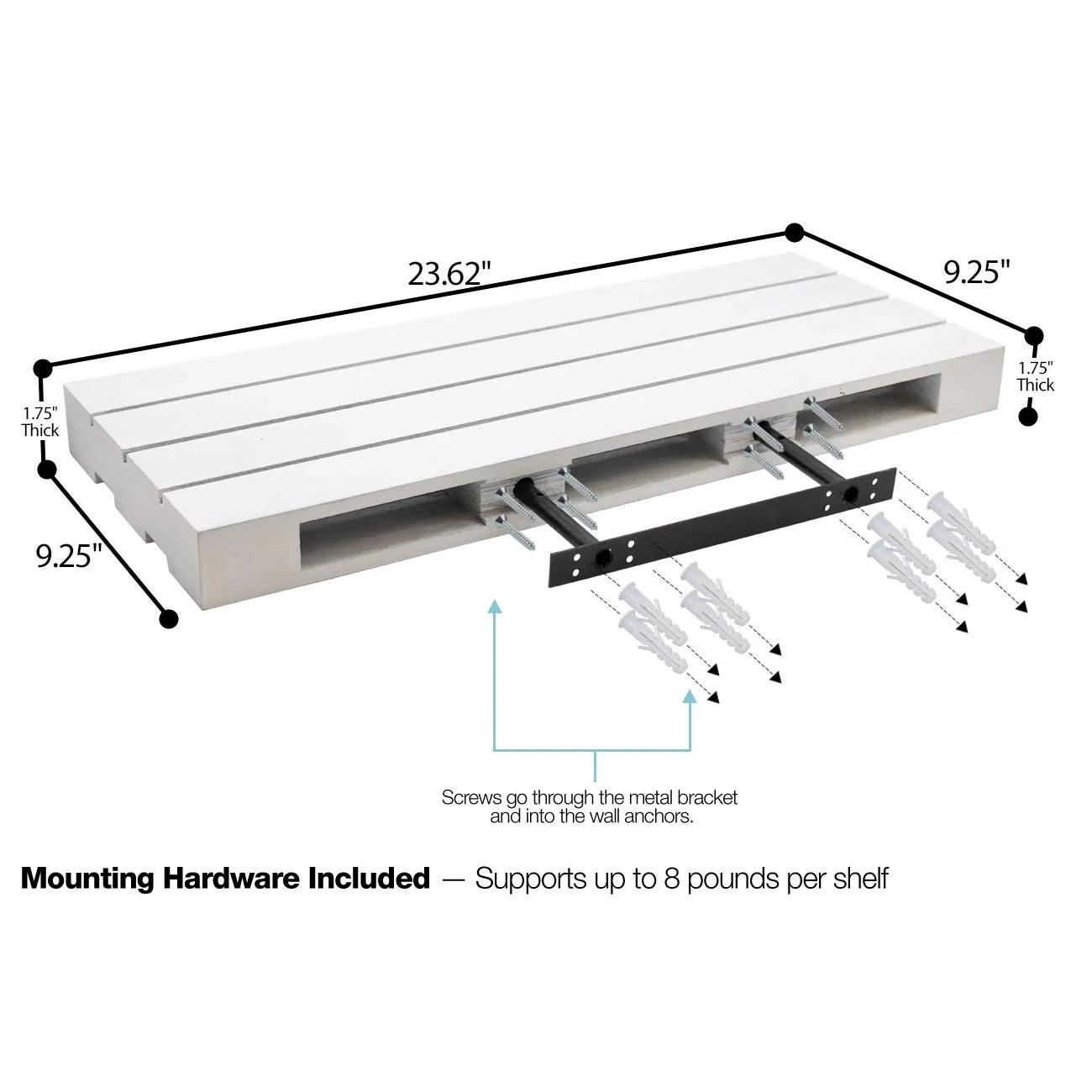 Floating pallets shelve (Set of 2)
