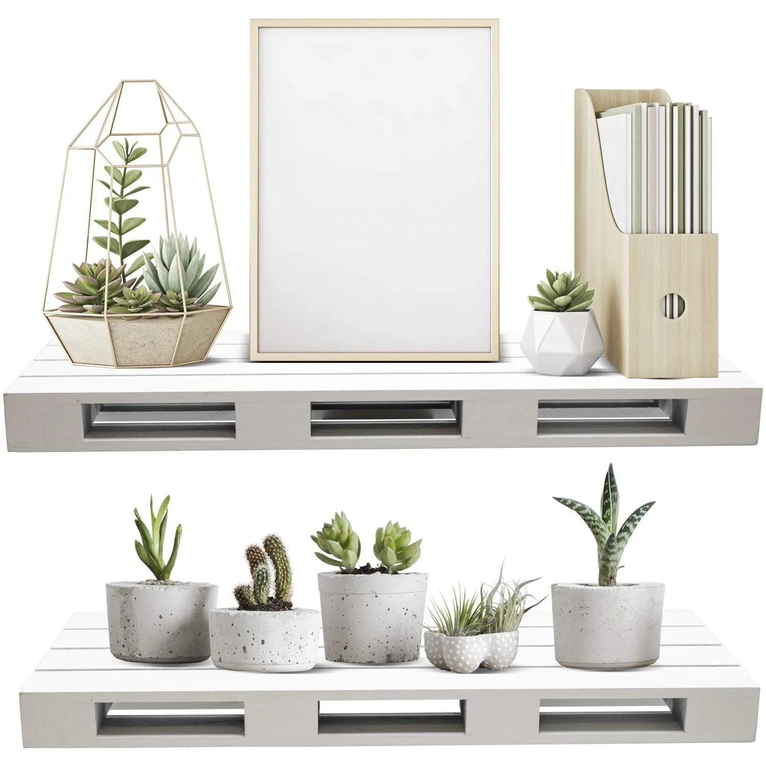 Floating pallets shelve (Set of 2)
