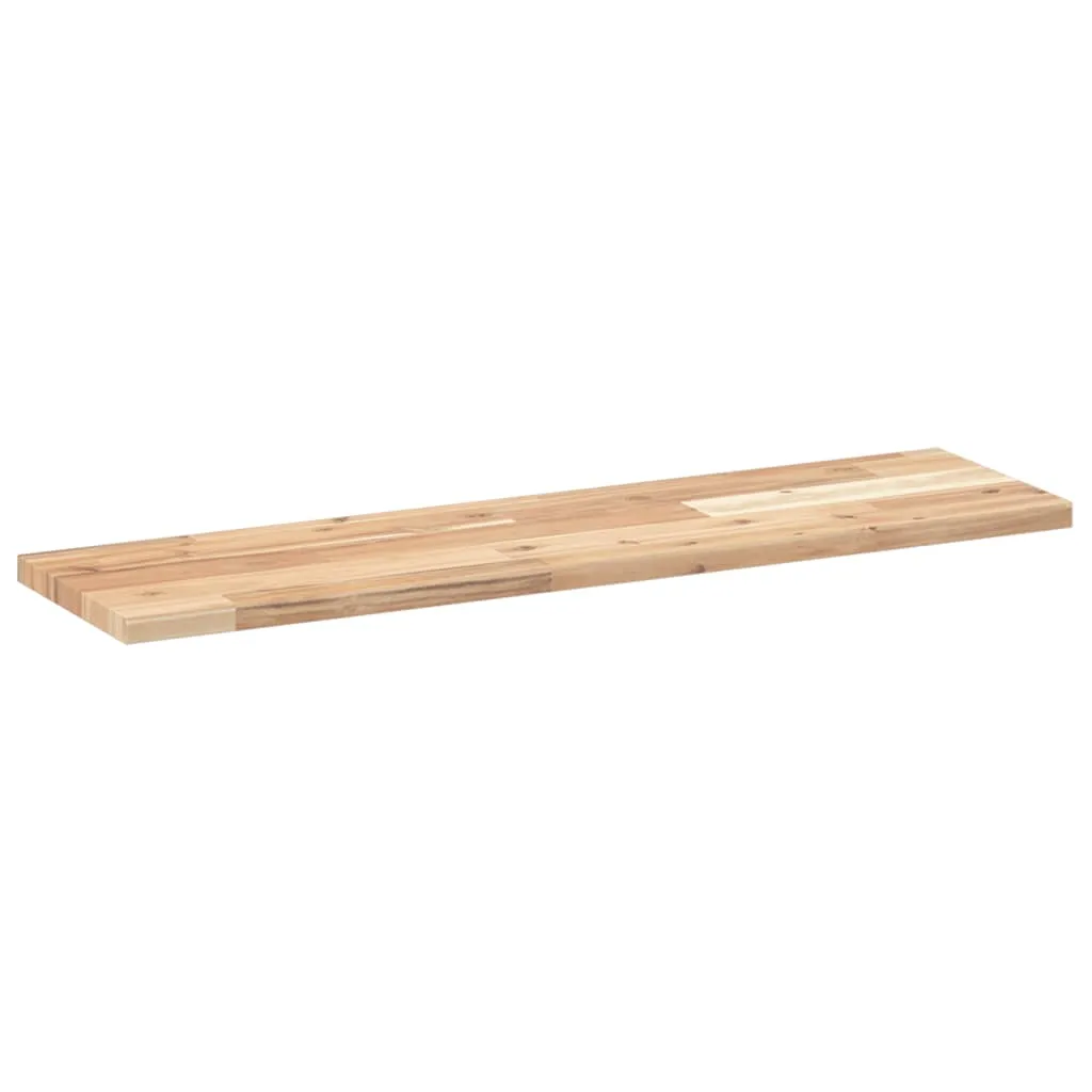 Floating Shelves 2 pcs 100x20x2 cm Untreated Solid Wood Acacia