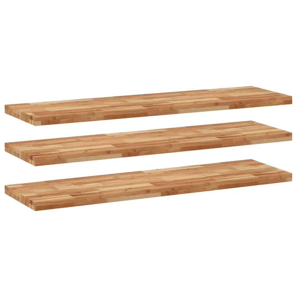 Floating Shelves 3 pcs 120x40x4 cm Oil Finished Solid Wood Acacia