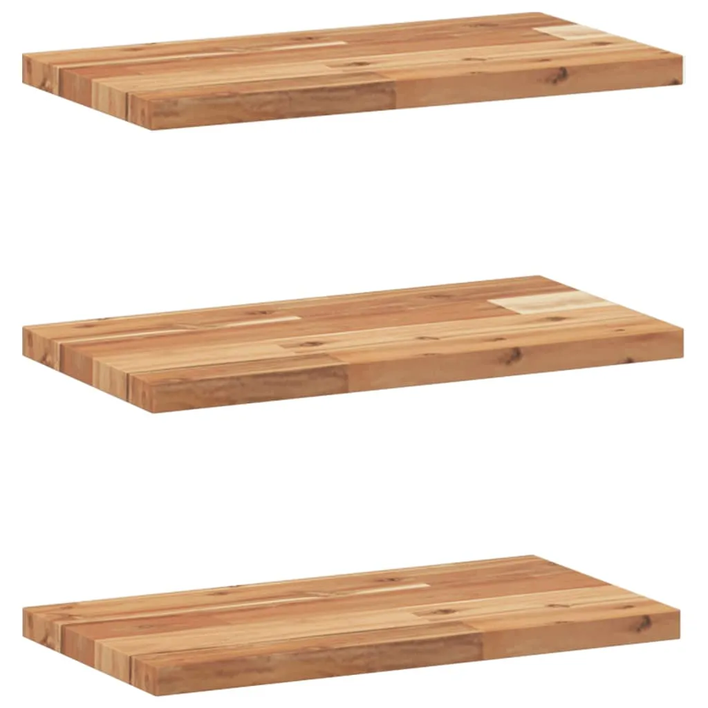 Floating Shelves 3 pcs 40x20x2 cm Oil Finished Solid Wood Acacia