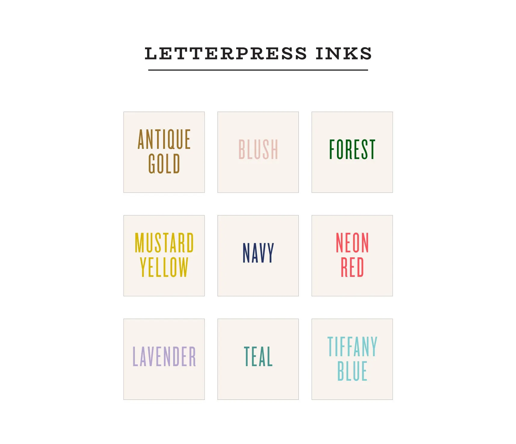 Flourish Custom Letterpress Stationery Suite