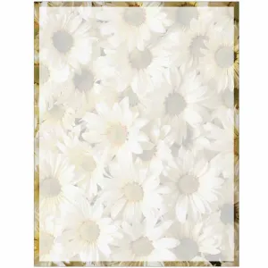 Full Daisies with Border Stationery Letter Paper