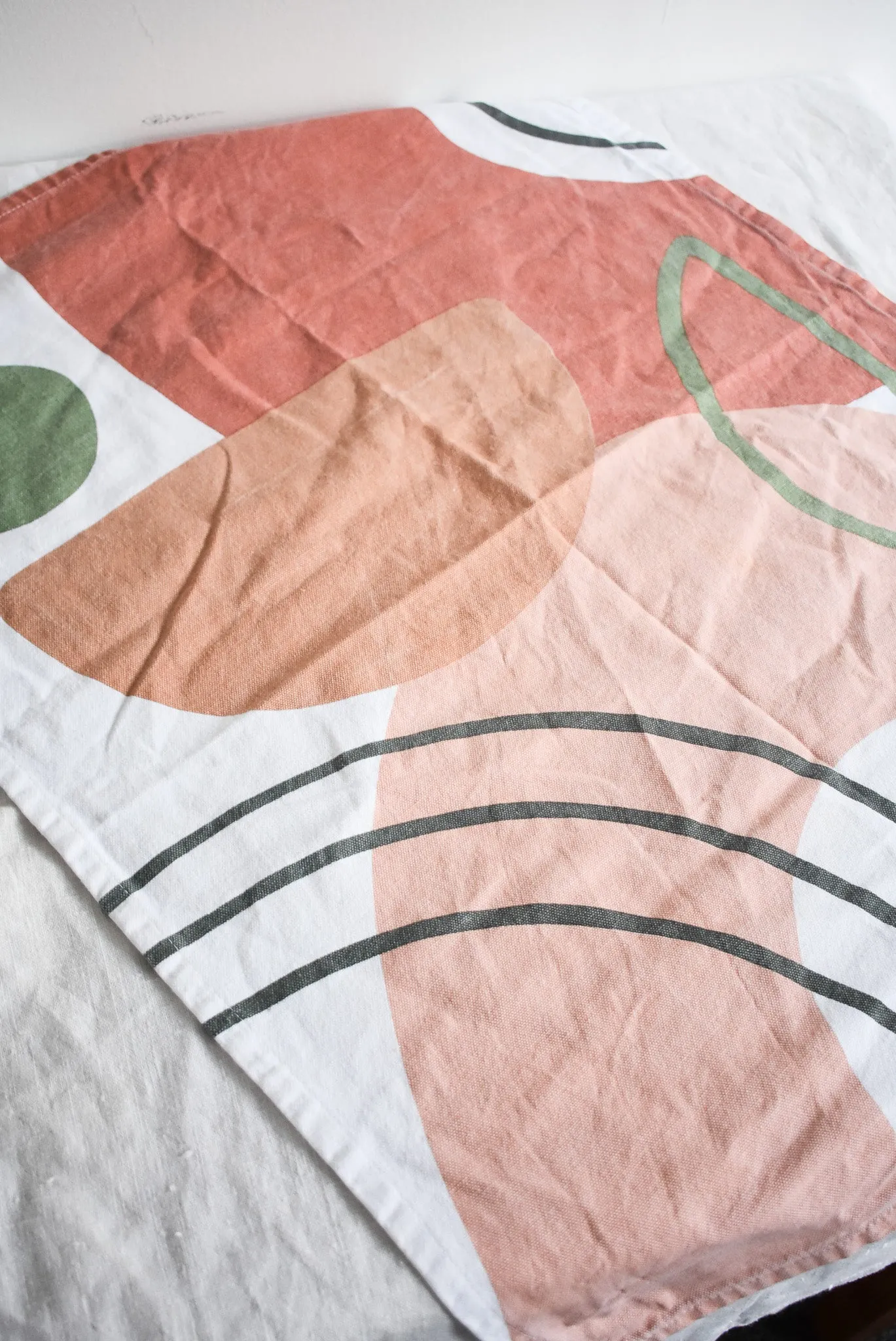 Funky shapes tea towel