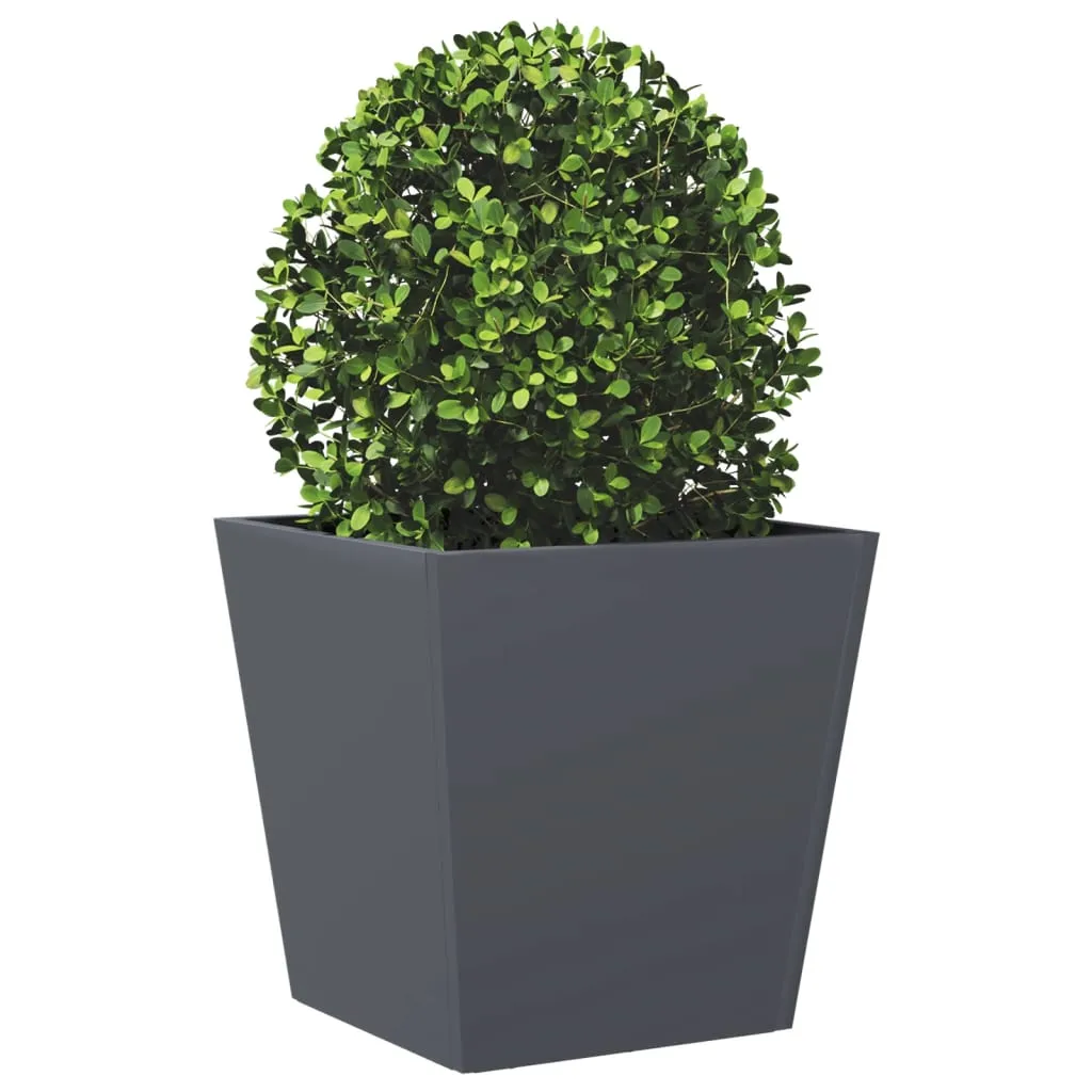 Garden Planters Anthracite 2 pcs 40x40x40 cm Steel