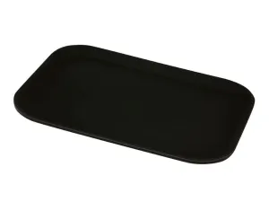 Genware GG1418BLK Gengrip 14" x 18" Rect. Non-Slip Tray Black