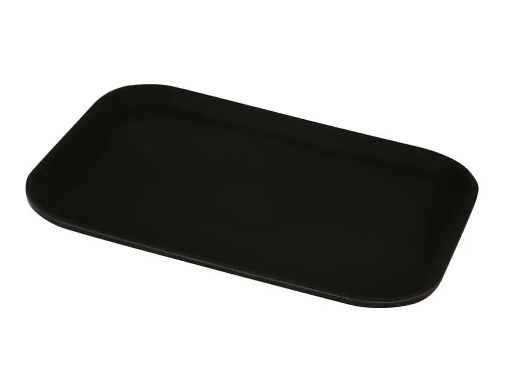 Genware GG1418BLK Gengrip 14" x 18" Rect. Non-Slip Tray Black