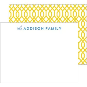 Geometric Trellis Personalized Flat Notecards - More Colors Wholesale