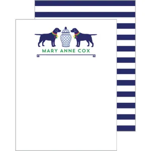 Ginger Jar   Dogs Personalized Flat Notecards