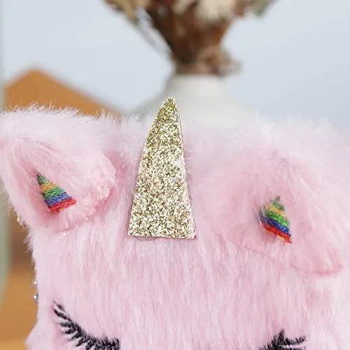 Girls Pink Unicorn Diary Mini Size with Keyring