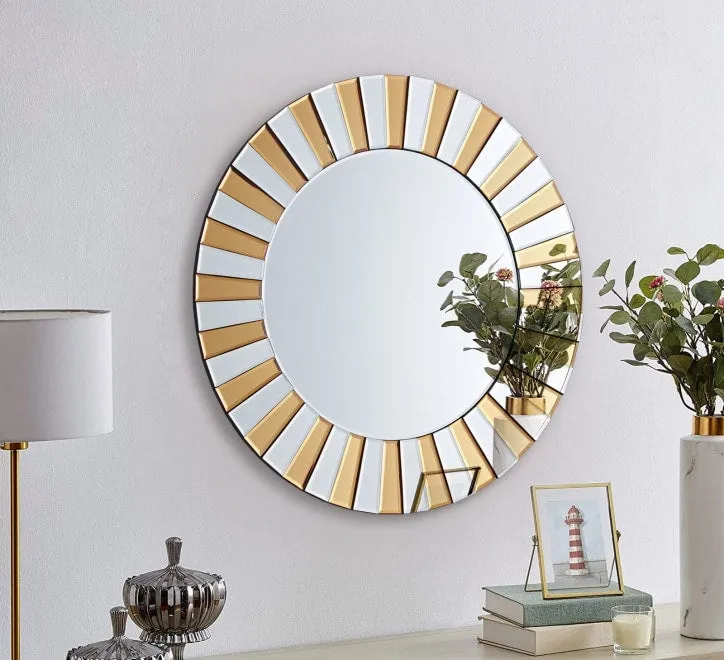 Gold Round Mirror GD001