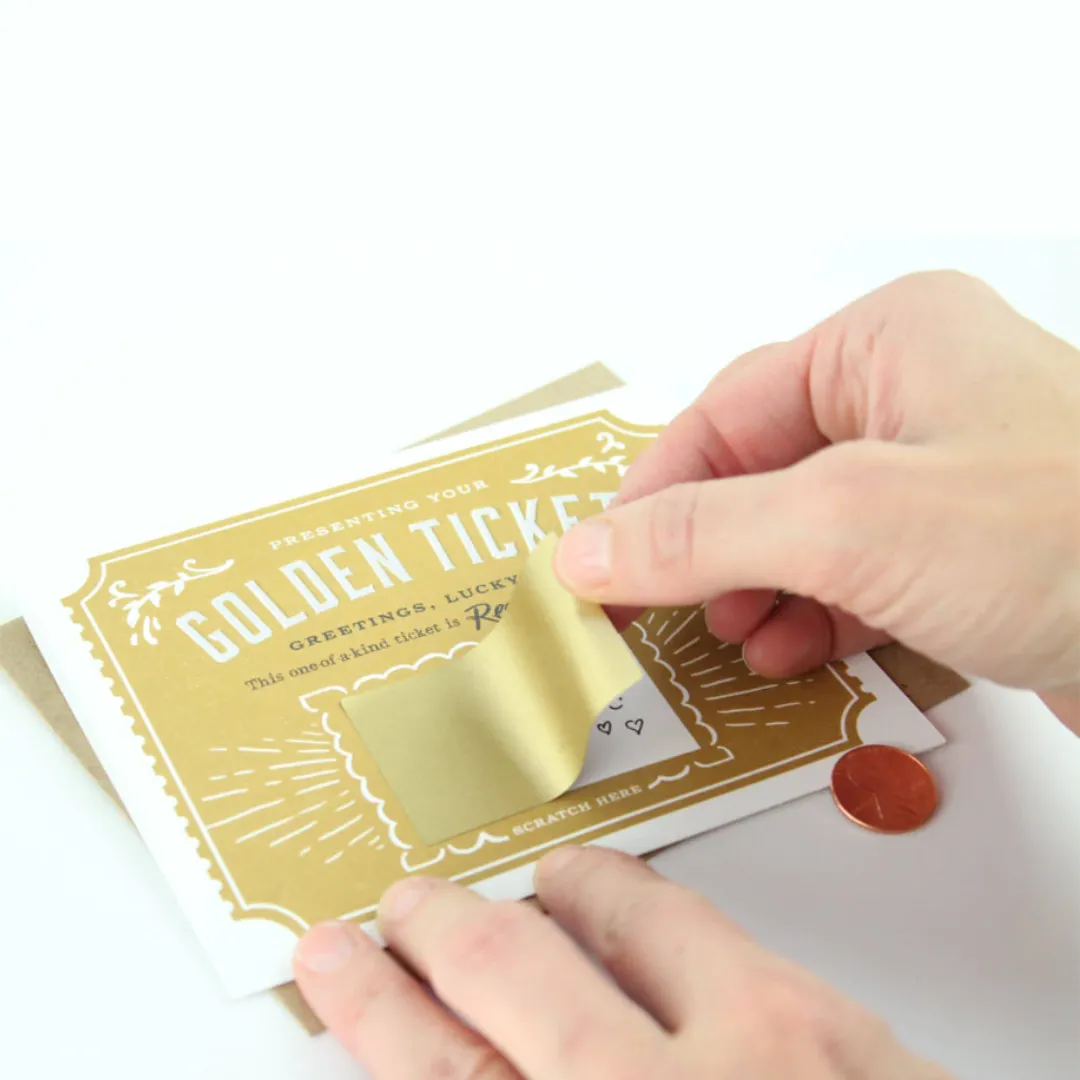 Golden Ticket Scratch-off - Birthday Card