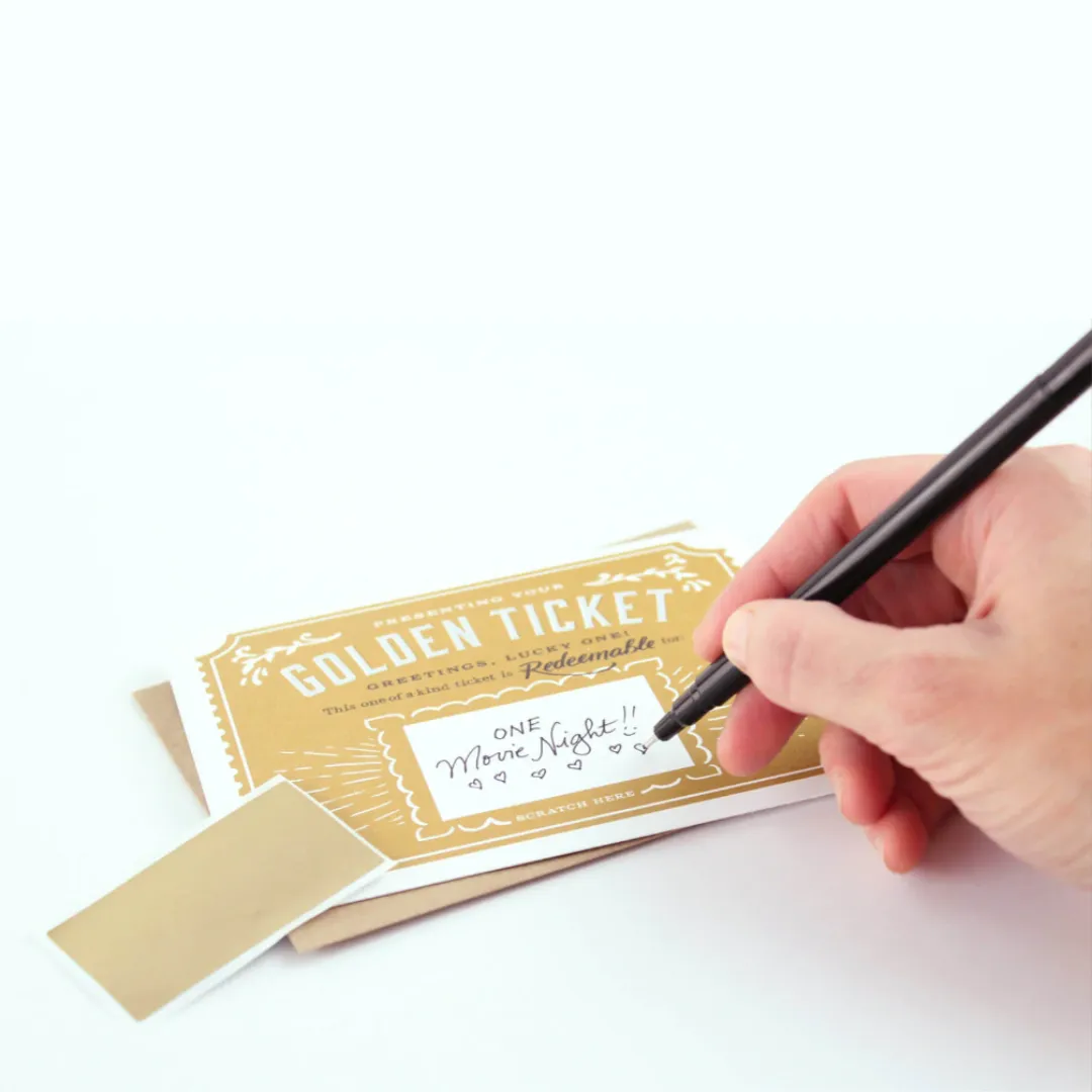 Golden Ticket Scratch-off - Birthday Card