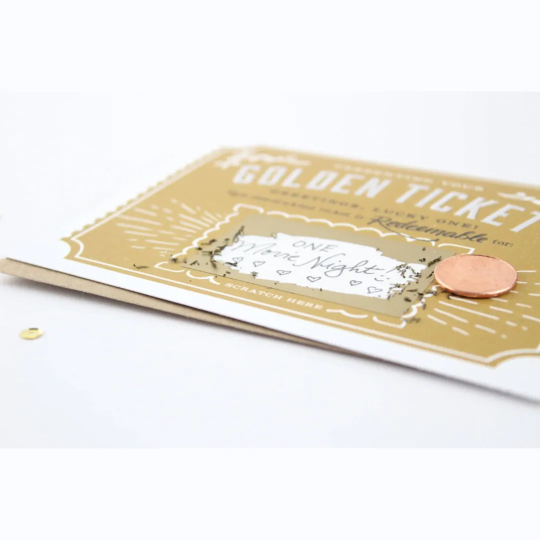 Golden Ticket Scratch-off - Birthday Card