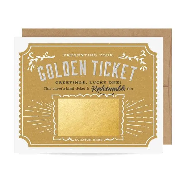 Golden Ticket Scratch-off - Birthday Card