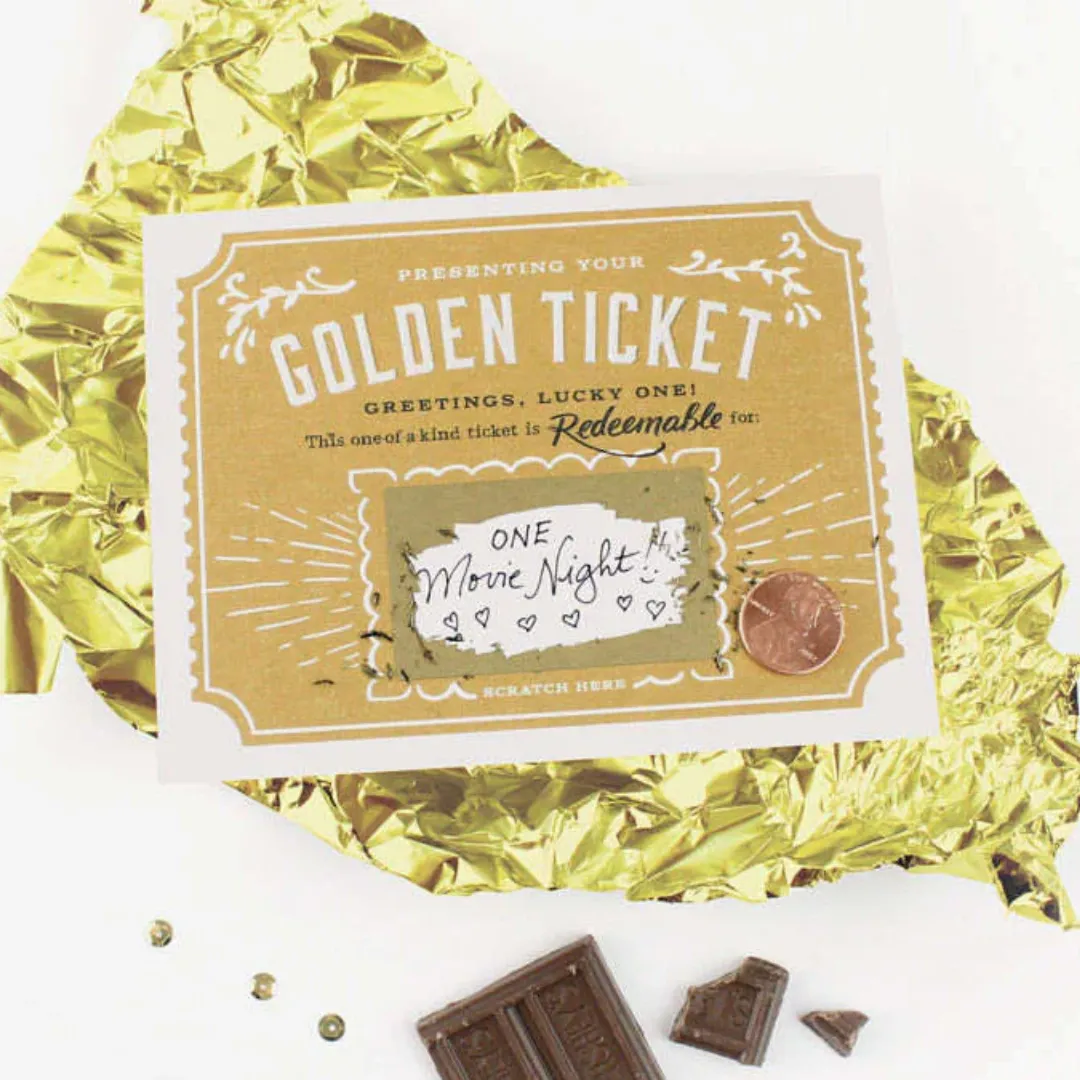 Golden Ticket Scratch-off - Birthday Card