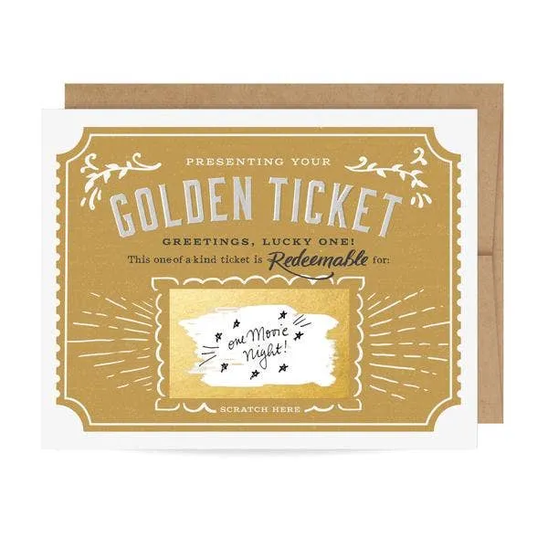 Golden Ticket Scratch-off - Birthday Card