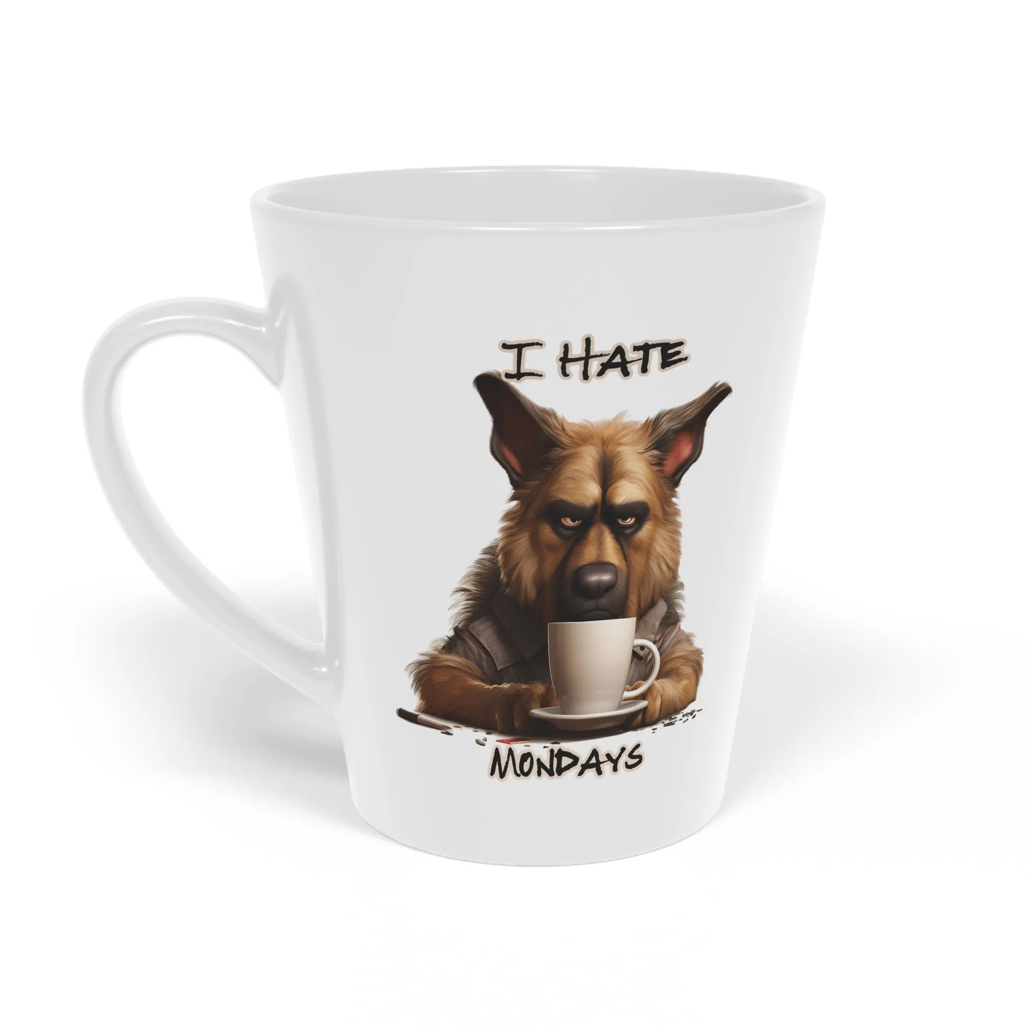 Grumpy Dog Latte Mug, 12oz