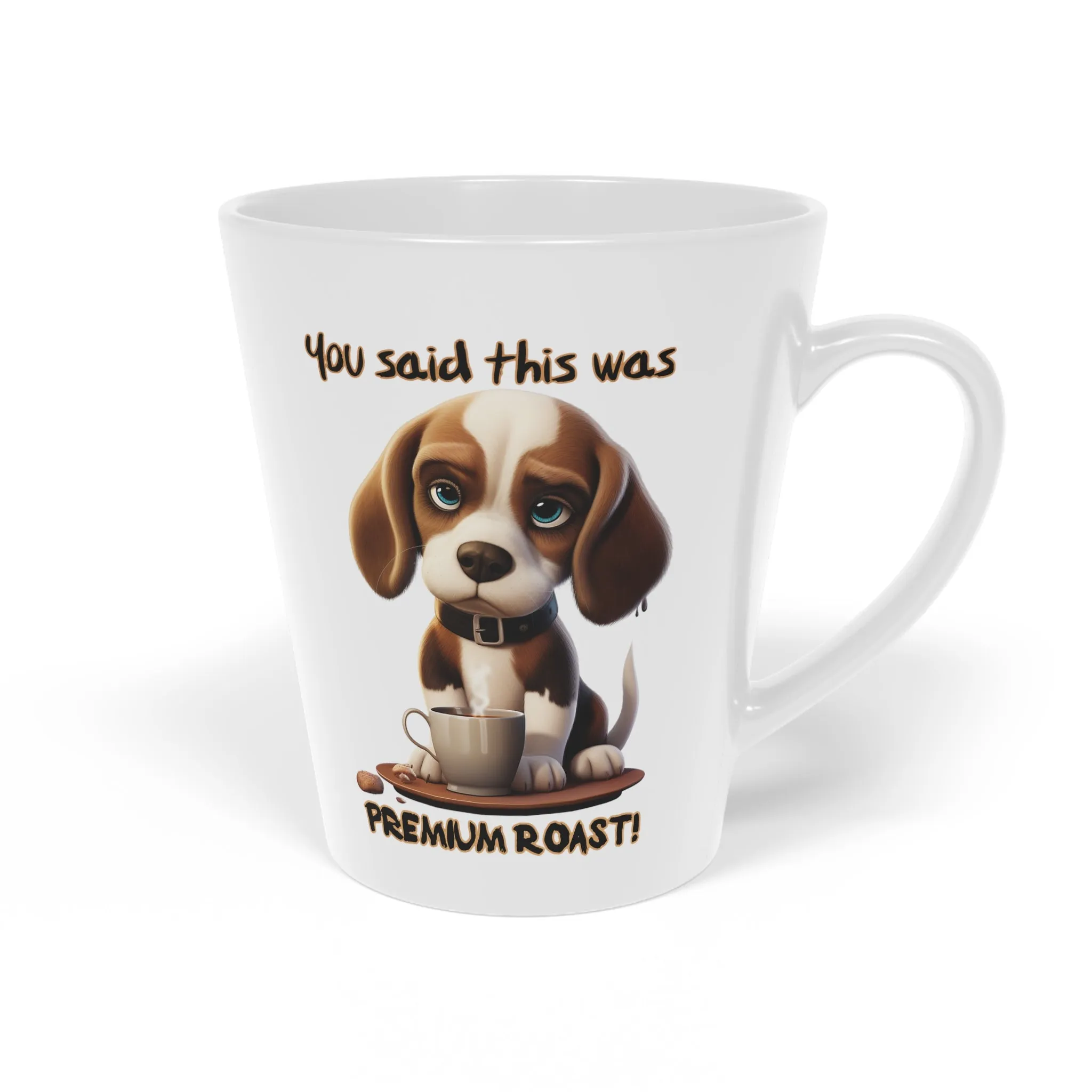 Grumpy Dog Latte Mug, 12oz