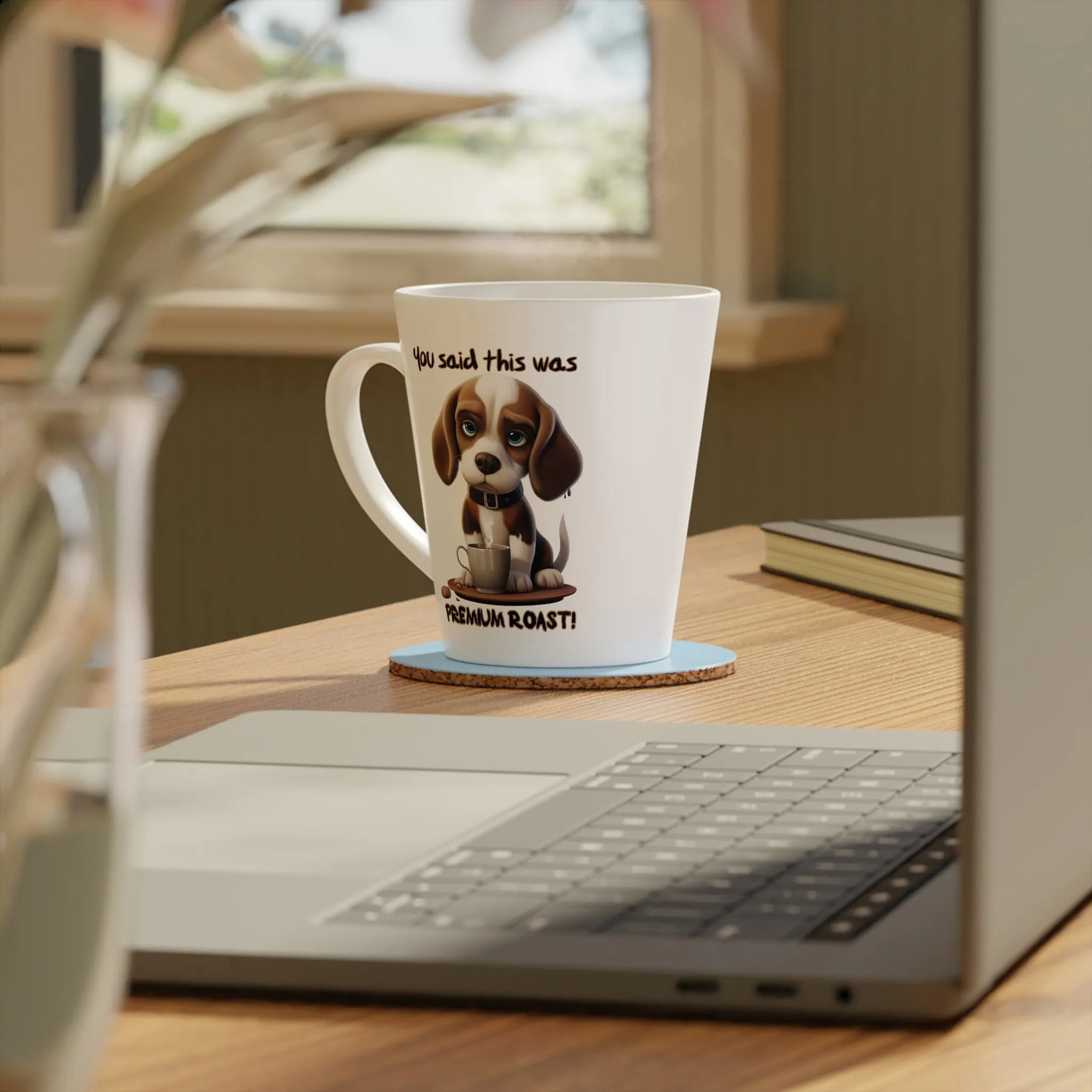 Grumpy Dog Latte Mug, 12oz