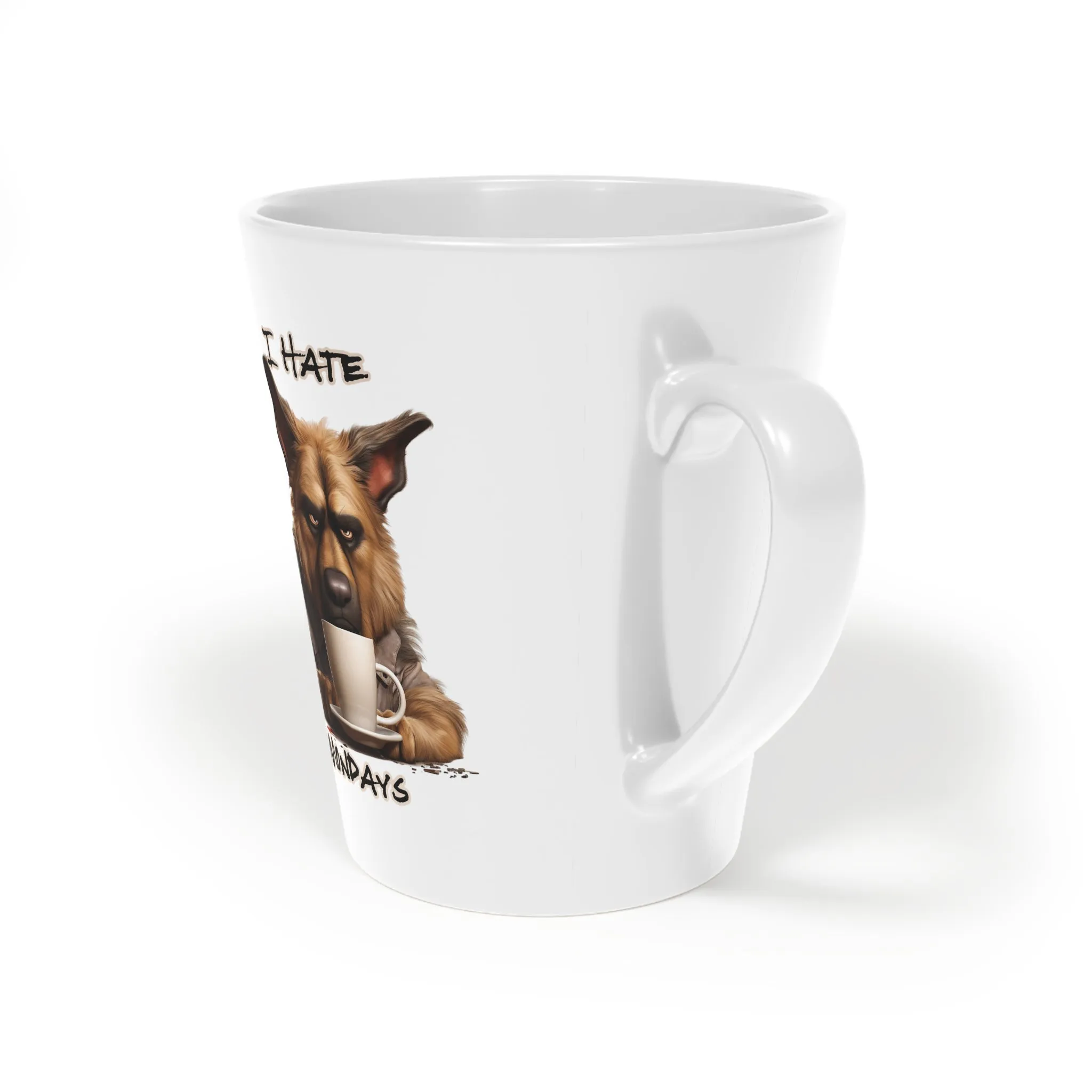 Grumpy Dog Latte Mug, 12oz