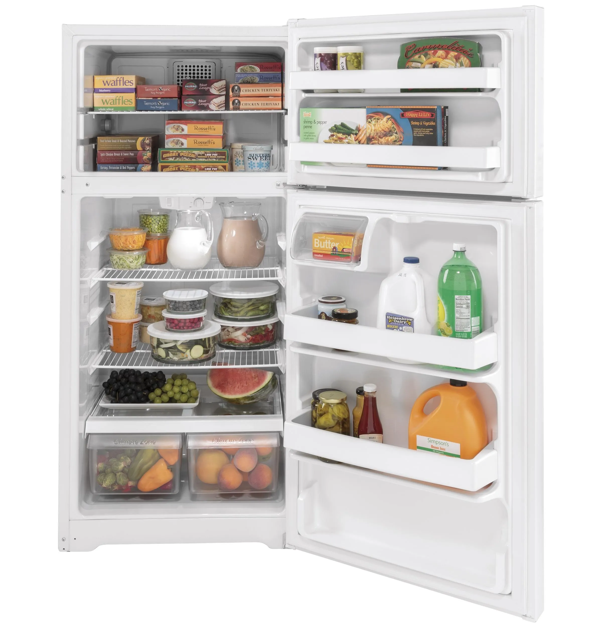 GTS16DTNRWW GE® 15.6 Cu. Ft. Top-Freezer Refrigerator
