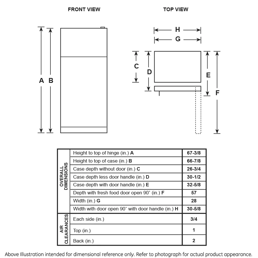 GTS18DTNRWW GE® 17.5 Cu. Ft. Top-Freezer Refrigerator