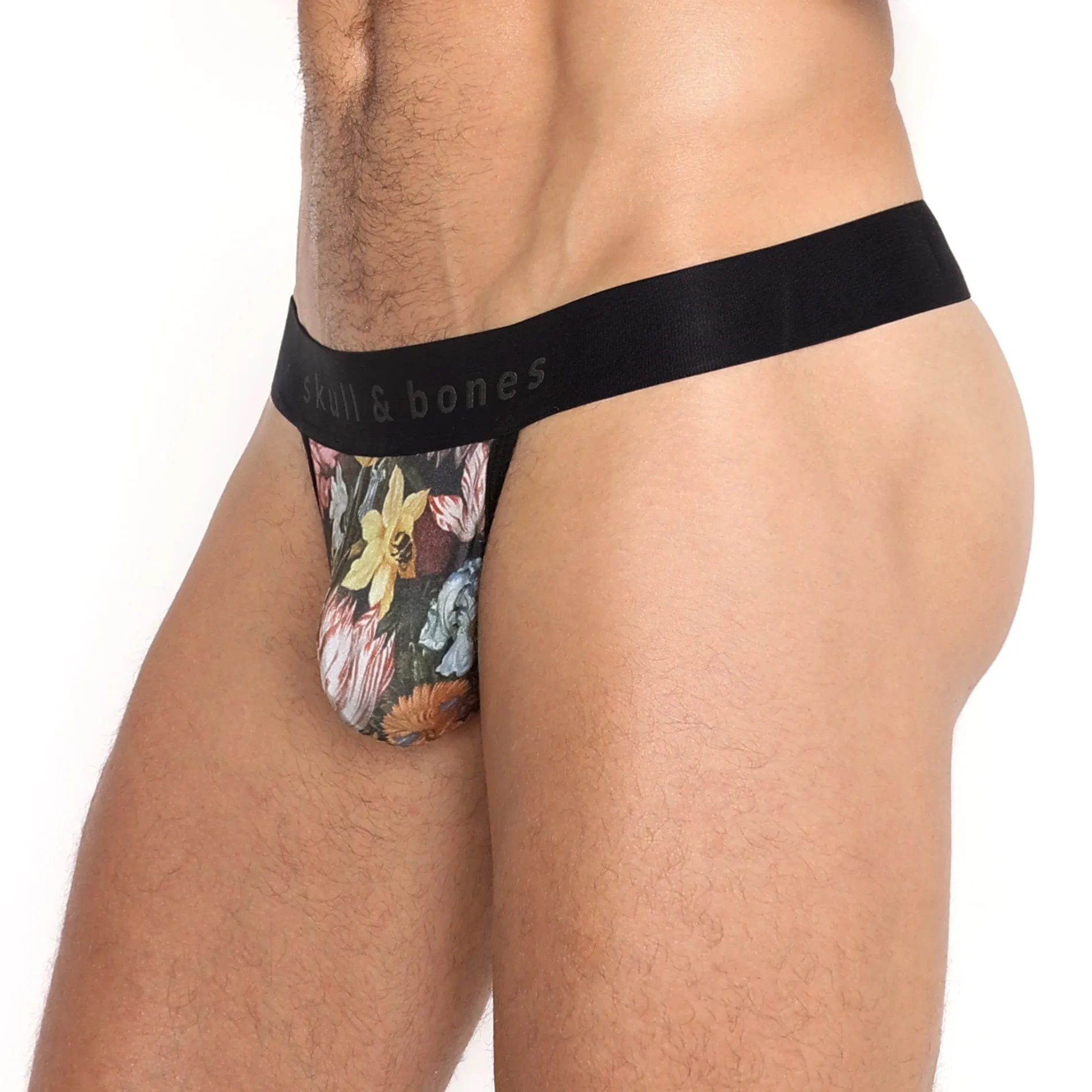 Hand Painted Floral Bouquet Thong