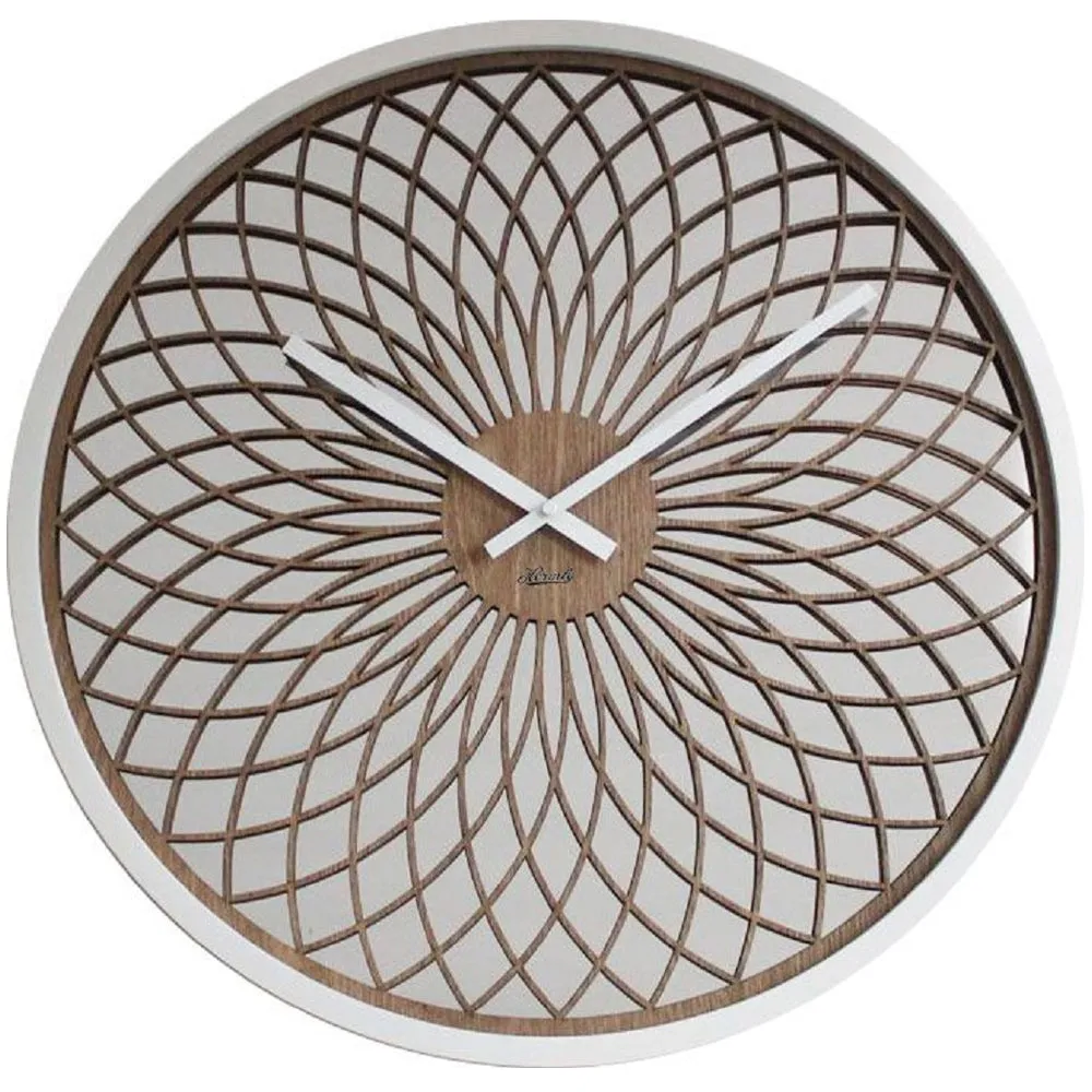 Hermle 3D Open Face Wooden Decorative Large Wall Clock 30100-002100