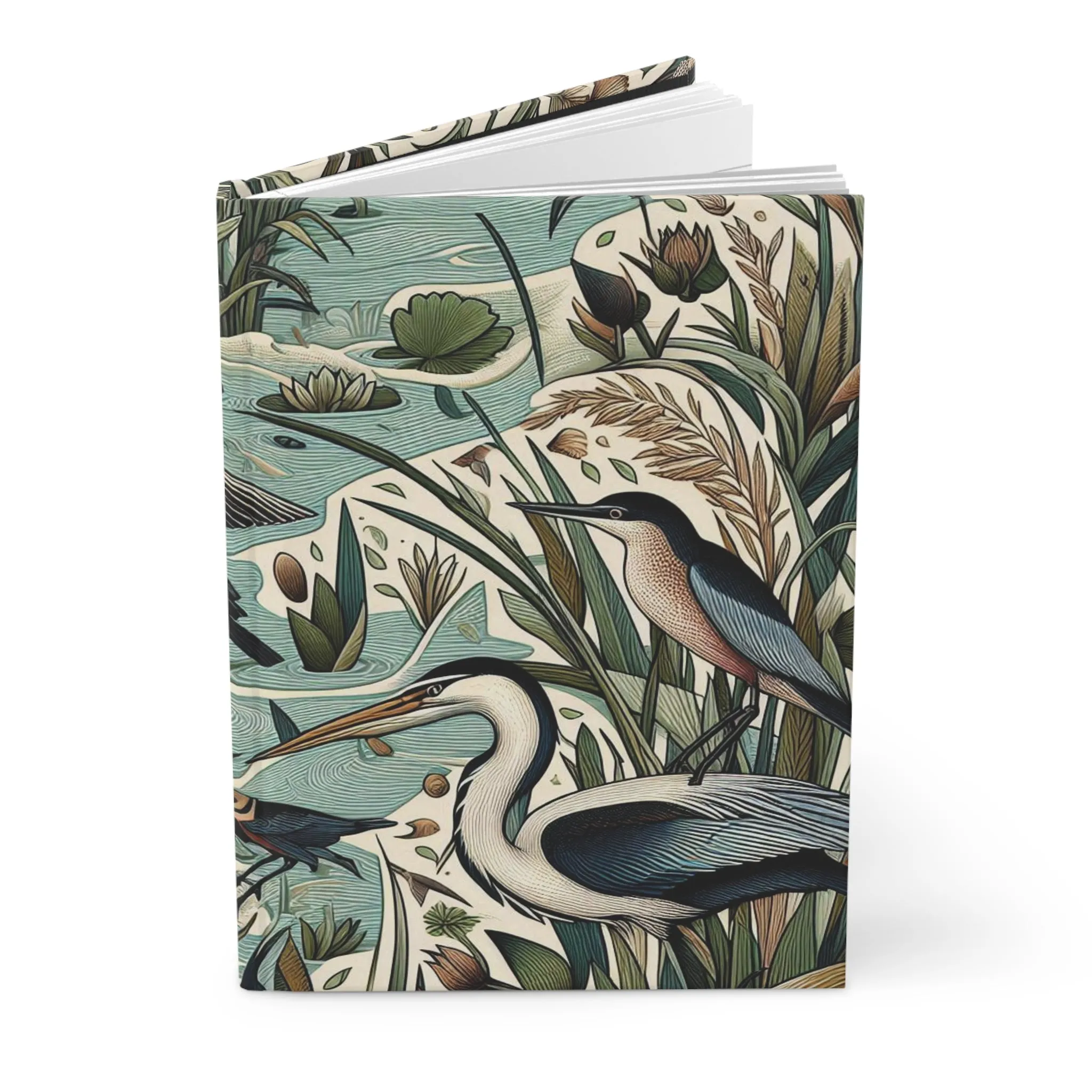 Heron in the Slough - Hardcover Journal Matte