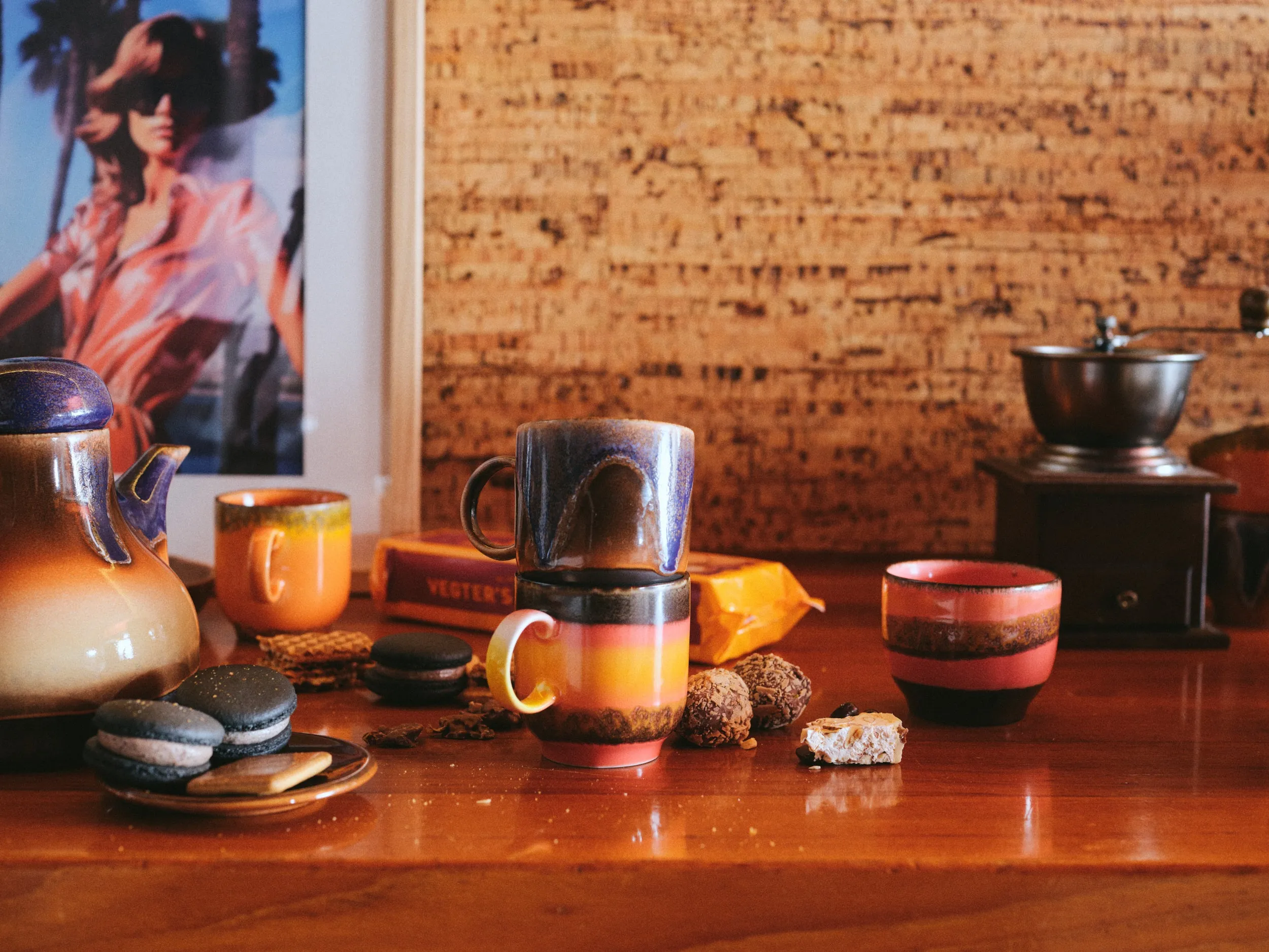 HKliving 70's Ceramic Excelsa Coffee Mug (with handles)