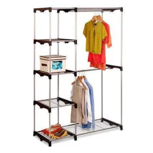 Honey-Can-Do Double Bar Closet Freestanding 45 x 20 x 68"