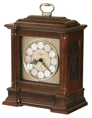 Howard Miller Akron Chiming Mantel Clock - Decorative Dial - Windsor Cherry