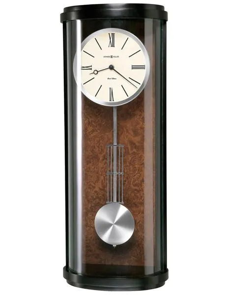 Howard Miller Cortez Pendulum Wall Clock - Glass Case - Dual Chime