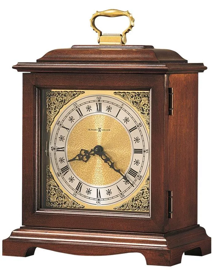 Howard Miller Graham Bracket III Chiming Mantel Clock - Brass-Finished Dial