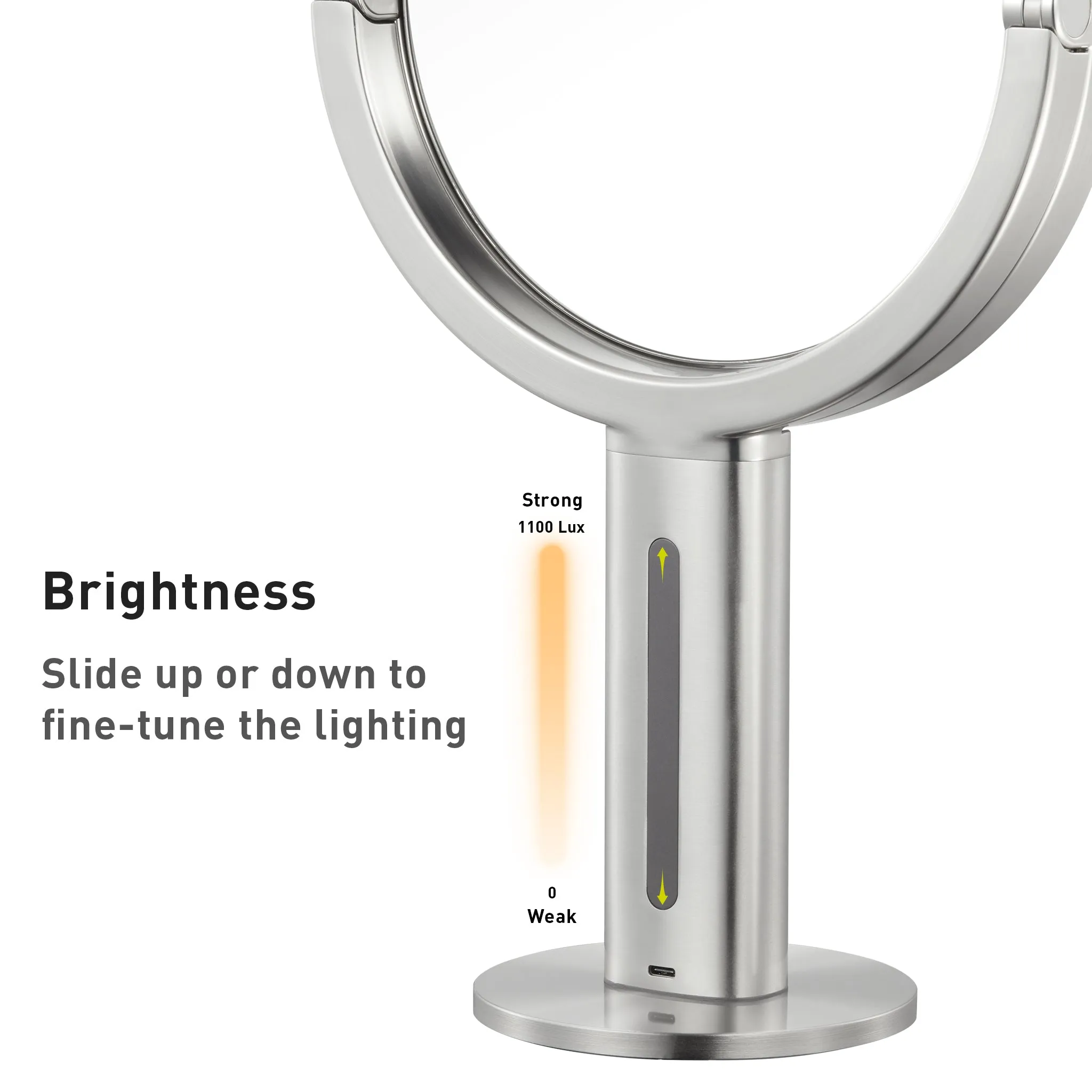 iMira Pro 8" 1X/5X Double Sided Sensor Mirror - Pearl White