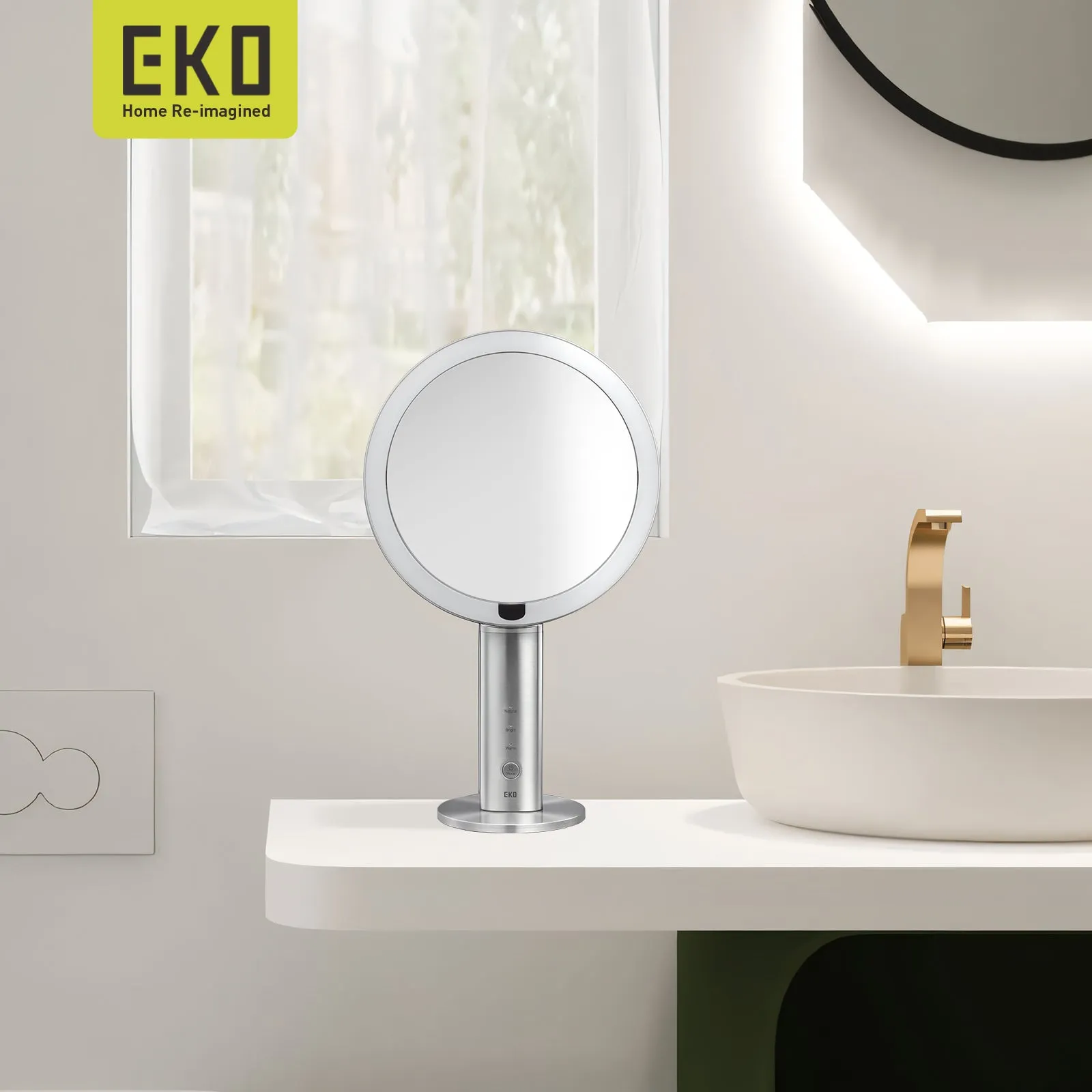 iMira Pro 8" 1X/5X Double Sided Sensor Mirror - Stainless Steel