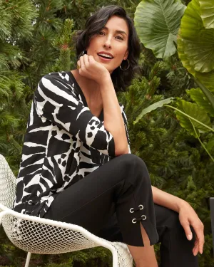 Joseph Ribkoff Safari Print Blouse