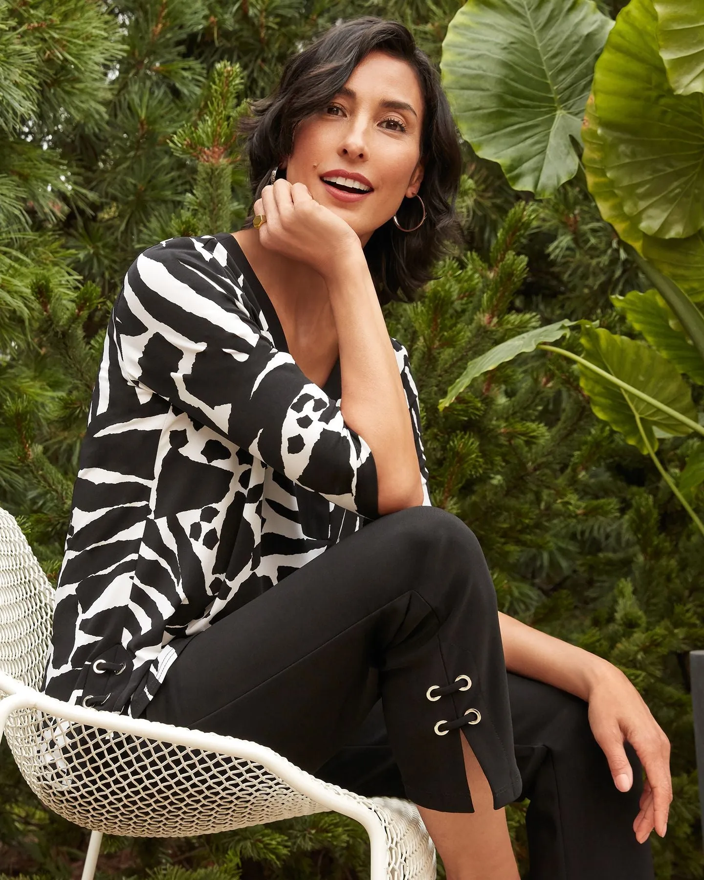 Joseph Ribkoff Safari Print Blouse