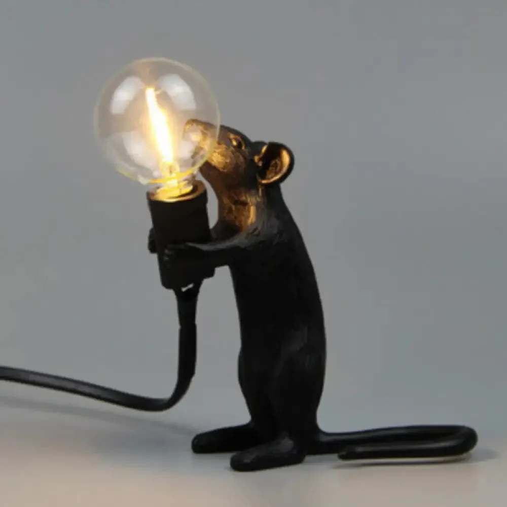 Kids Night Stand Lamp - Mini Mouse Shaped Table Light (Resin) with 1 Head - Novelty Bedroom Lighting