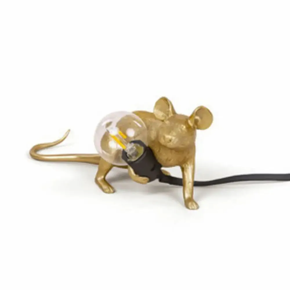 Kids Night Stand Lamp - Mini Mouse Shaped Table Light (Resin) with 1 Head - Novelty Bedroom Lighting
