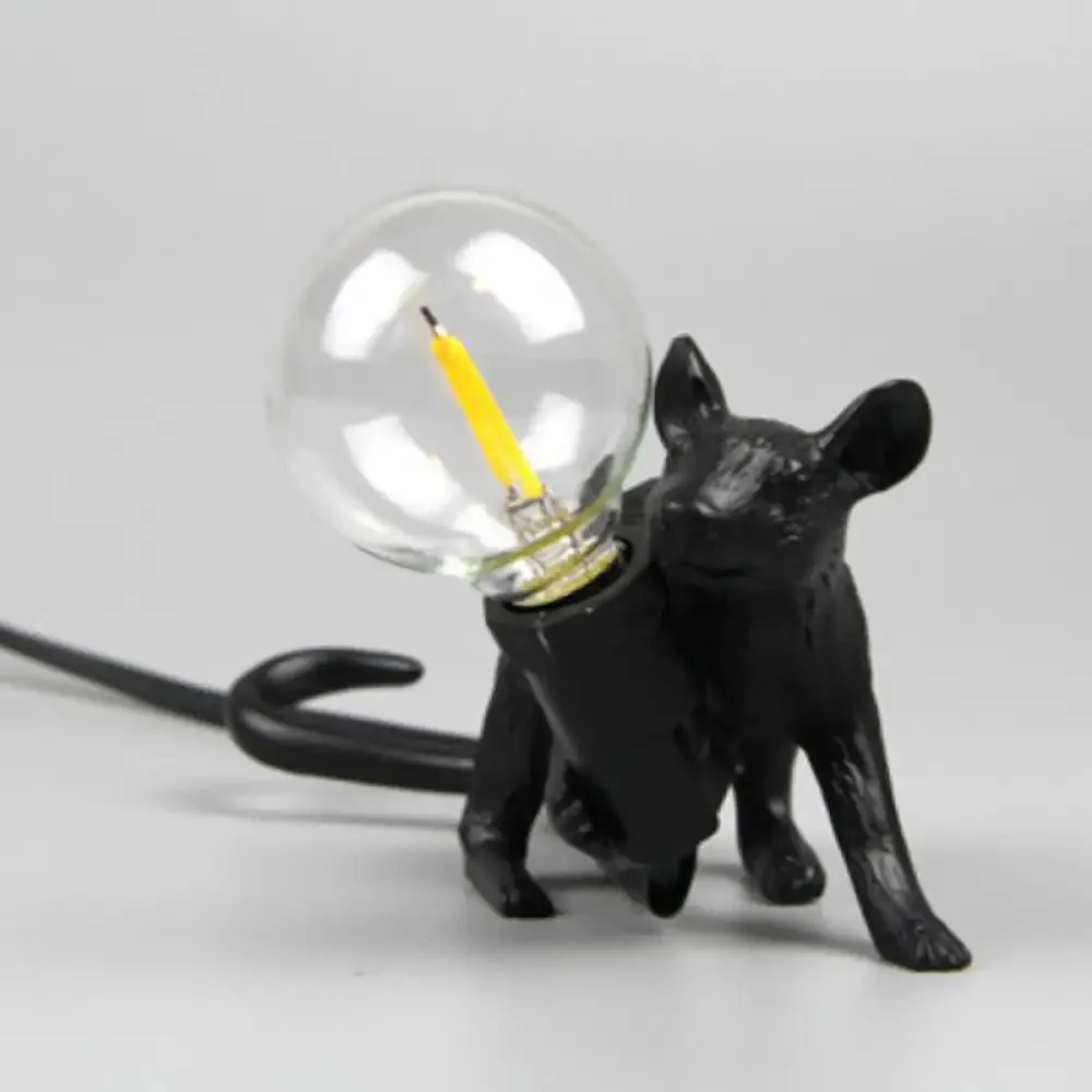 Kids Night Stand Lamp - Mini Mouse Shaped Table Light (Resin) with 1 Head - Novelty Bedroom Lighting