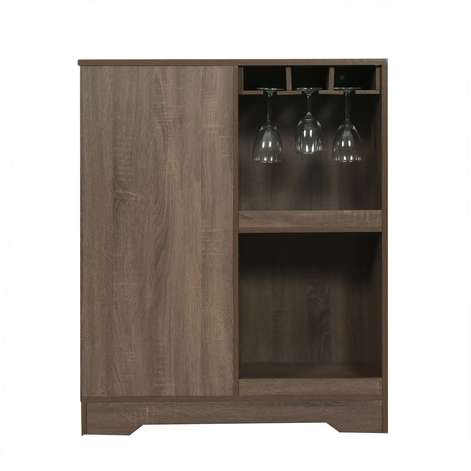 Kitchen Bar Table with Storage Shelves For Kitchen,Dining Room-HomyCasa