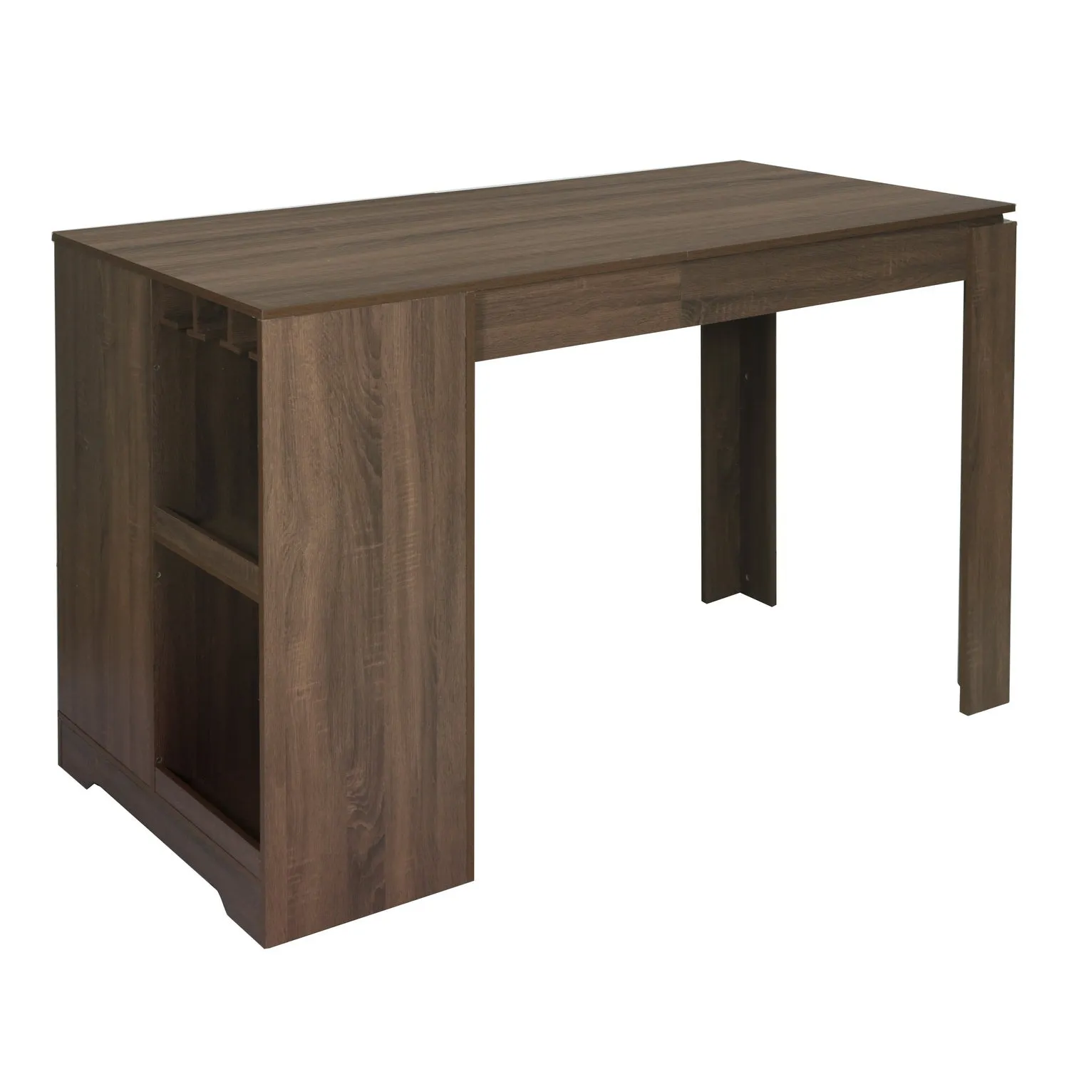 Kitchen Bar Table with Storage Shelves For Kitchen,Dining Room-HomyCasa